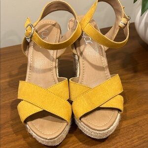 Sugar Sunny Yellow Espadrille Sandals
